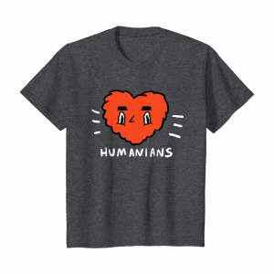 Big Red Humanians Love Heart The Humanians T Shirt Youth Dark Heather