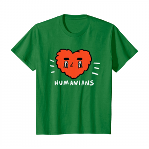 Big Red Humanians Love Heart The Humanians T Shirt Youth Kelly Green