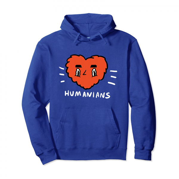 Big Red Humanians Heart The Humanians Pullover Hoodie Men Unisex Royal Blue