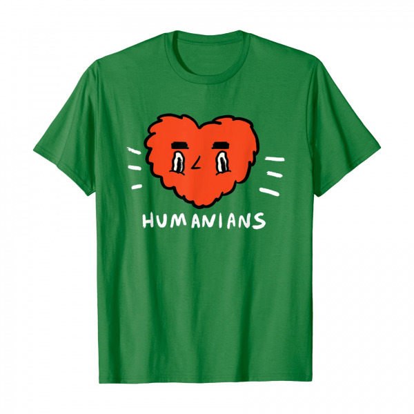 Big Red Humanians Love Heart The Humanians T Shirt Men Kelly Green