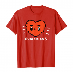 Big Red Humanians Love Heart The Humanians T Shirt Men Red