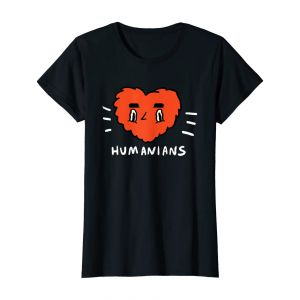 Big Red Humanians Love Heart The Humanians T Shirt Women Black