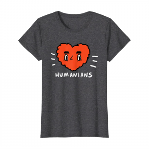 Big Red Humanians Love Heart The Humanians T Shirt Women Dark Heather