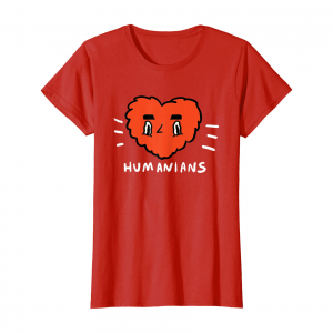 Big Red Humanians Love Heart The Humanians T Shirt Women Red