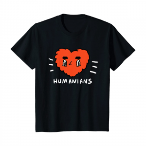 Big Red Humanians Love Heart The Humanians T Shirt Youth Black