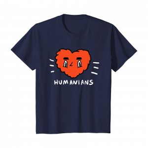 Big Red Humanians Love Heart The Humanians T Shirt Youth Navy