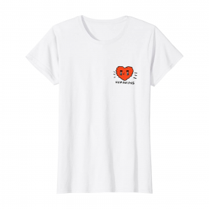 Humanians Red Heart T Shirt Women White